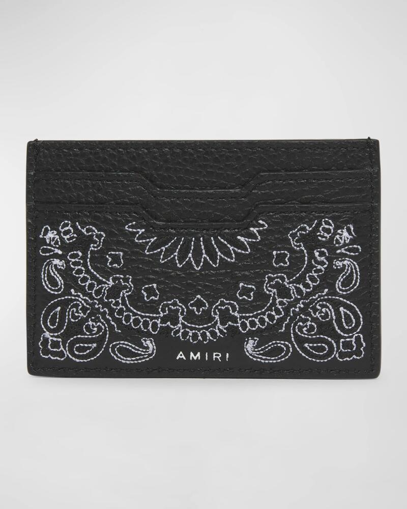 Amiri Men's Leather Bandana Card Holder Cover