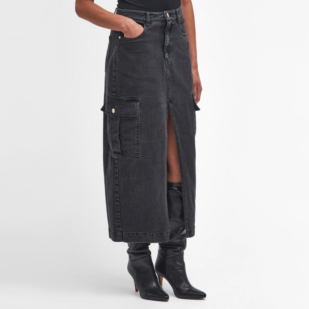 Barbour International Tamsin Denim Maxi Skirt Cover