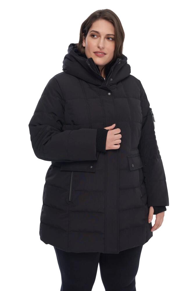 Alpine North KOOTNEY PLUS SIZE - Vegan Down Mid-Length Parka Coat in Black Cover