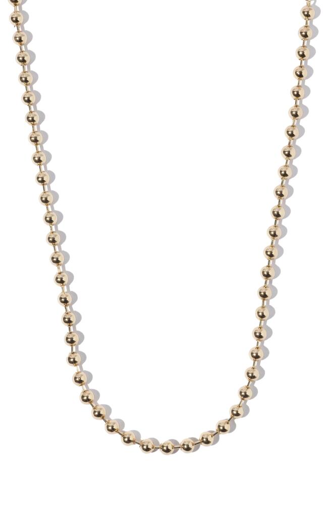 MIRANDA FRYE Boston Ball Chain Necklace in Gold Cover