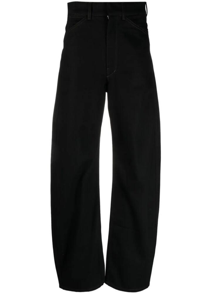 LEMAIRE wide-leg high-rise jeans - Black Cover