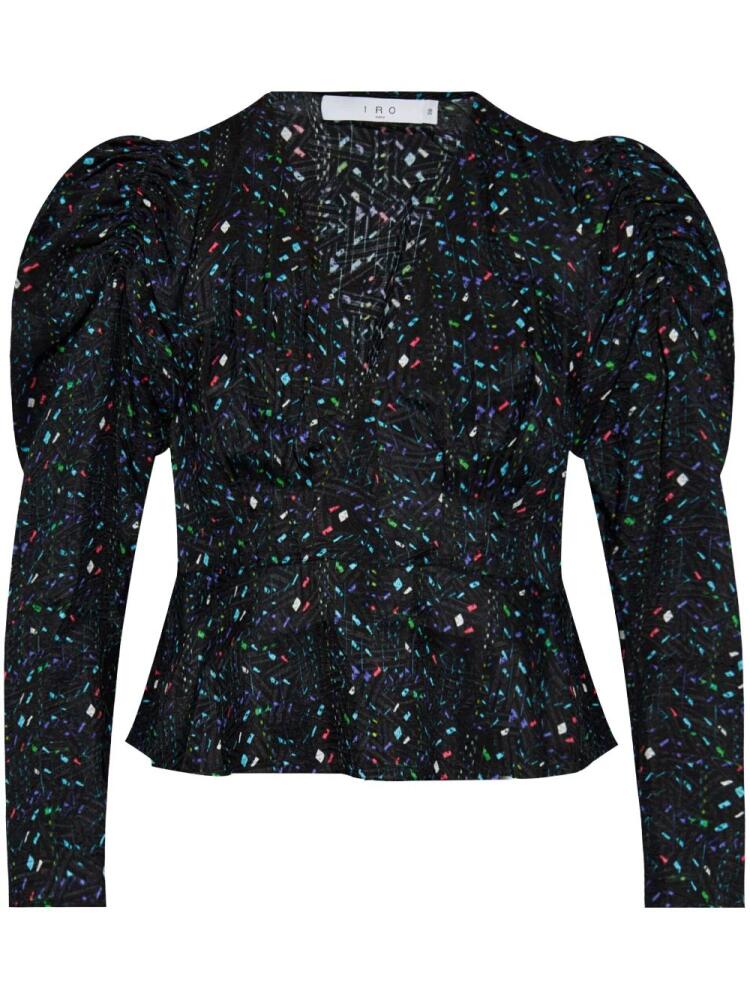 IRO Ralu abstract-print blouse - Black Cover