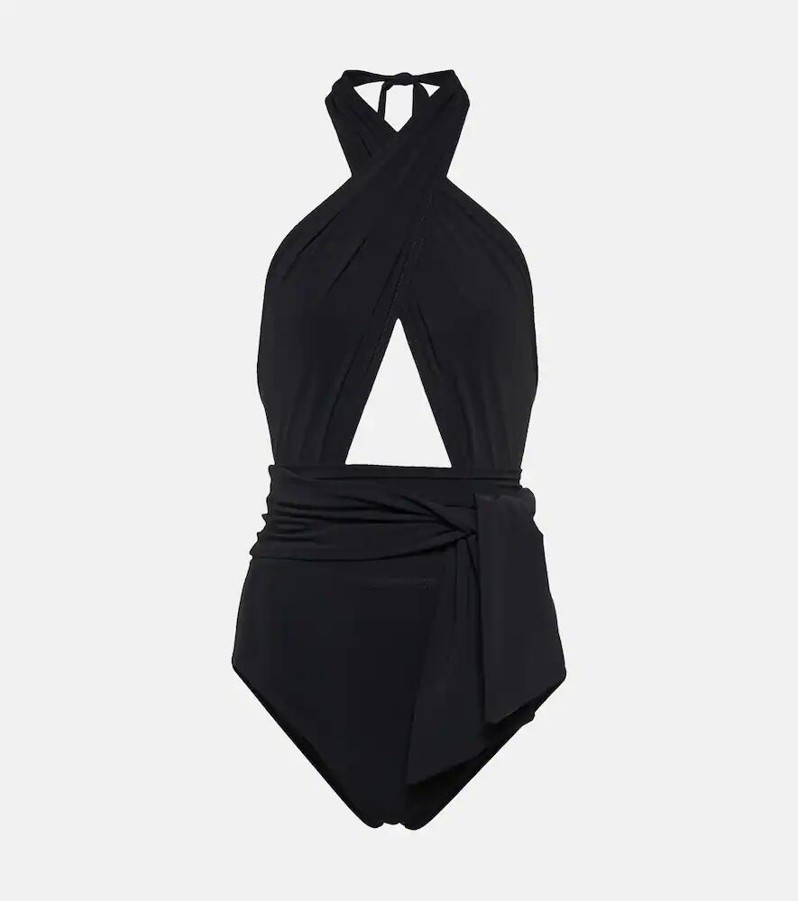 Karla Colletto Cutout halterneck swimsuit Cover