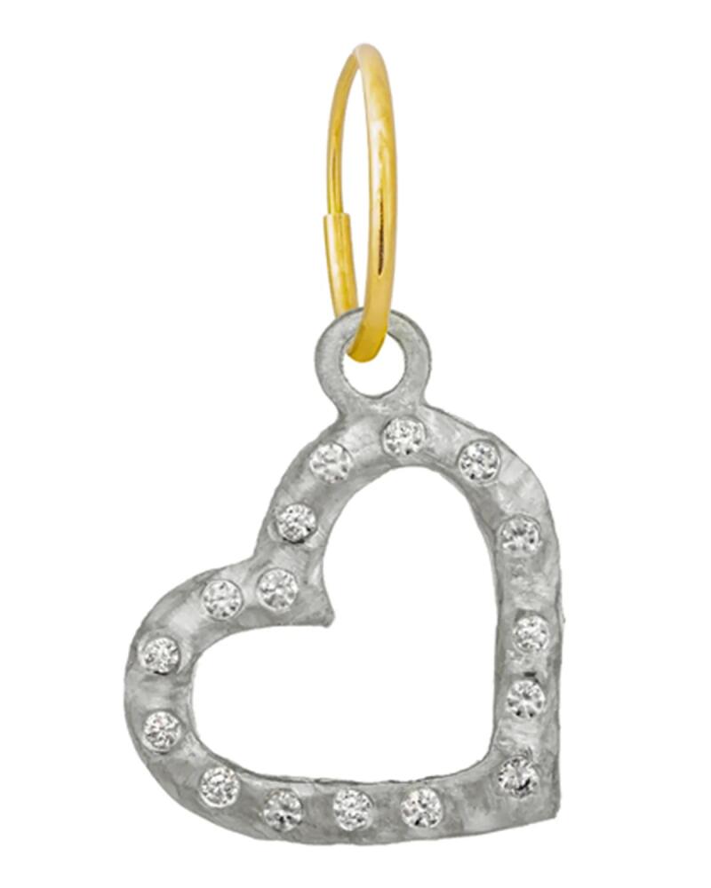 Lee Brevard Compass Heart Earring w/ Cubic Zirconia, Single Cover