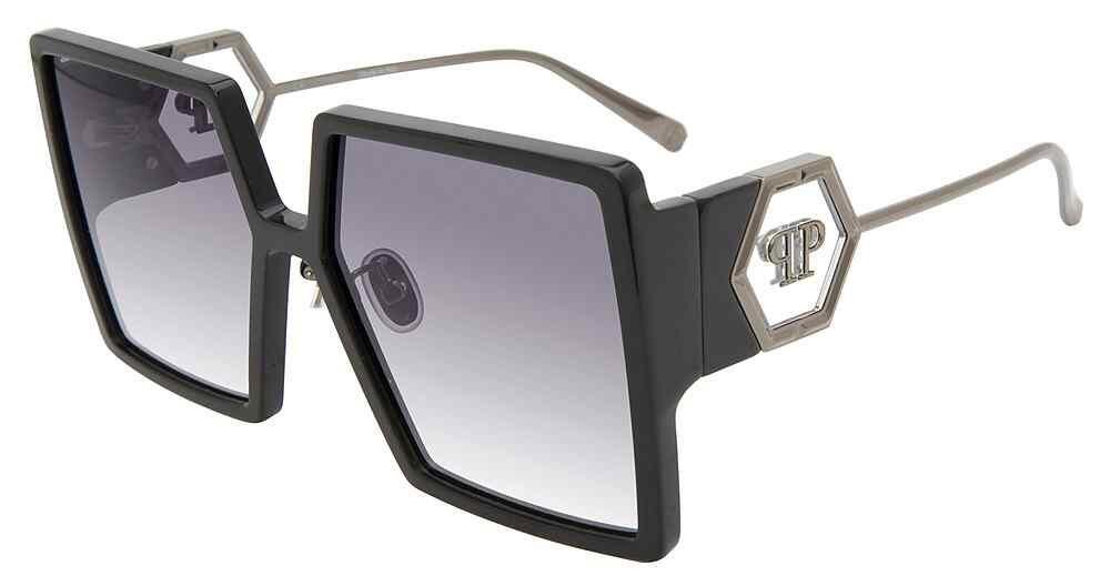 Philipp Plein Grey Gradient Square Ladies Sunglasses Cover