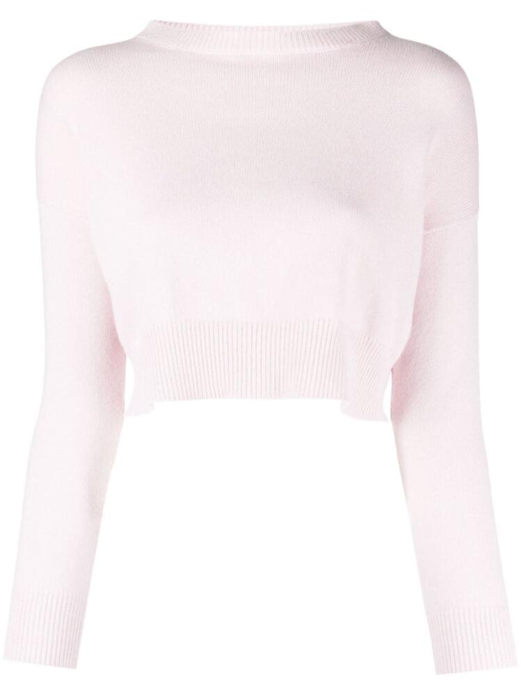 Teddy Cashmere Genova cropped cashmere jumper - Pink Cover