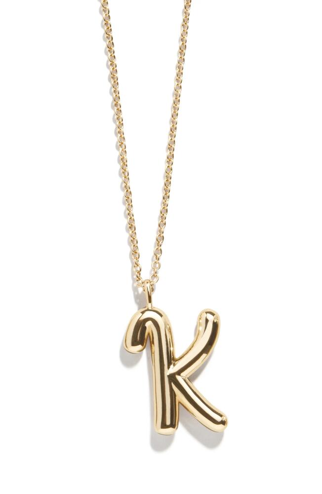 BaubleBar Bubble Initial Necklace in Gold K Cover