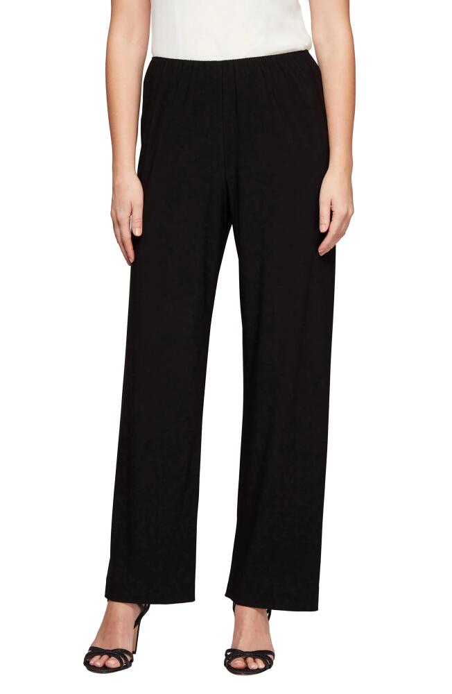 Alex Evenings Matte Jersey Straight Leg Pants in Black Cover