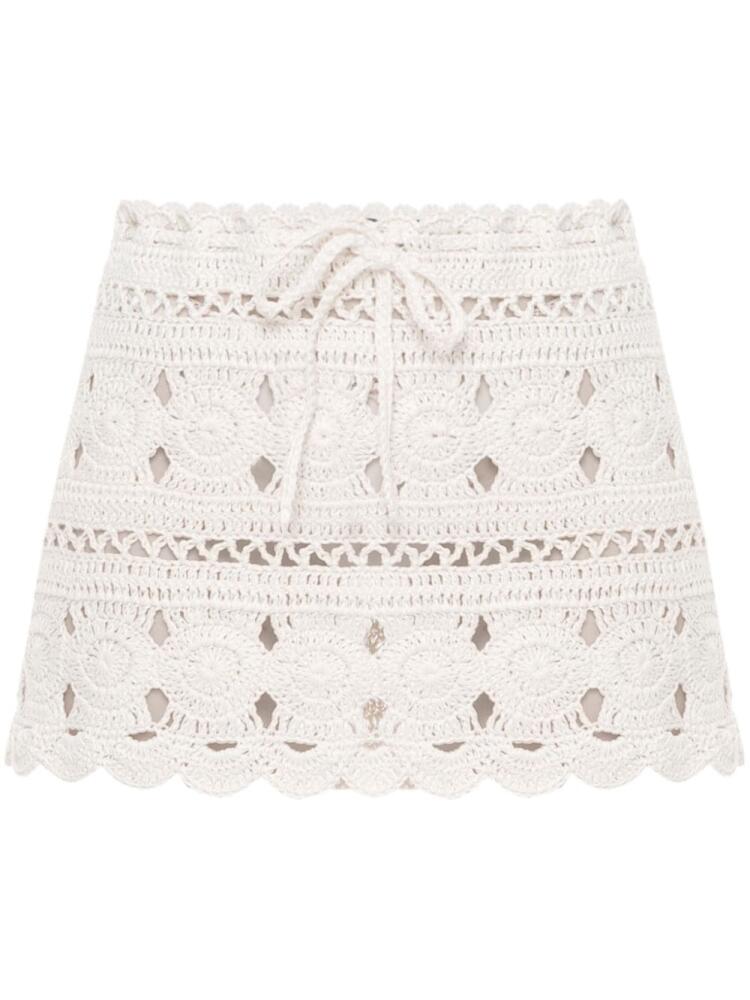 A.M.G. knitted mini skirt - White Cover