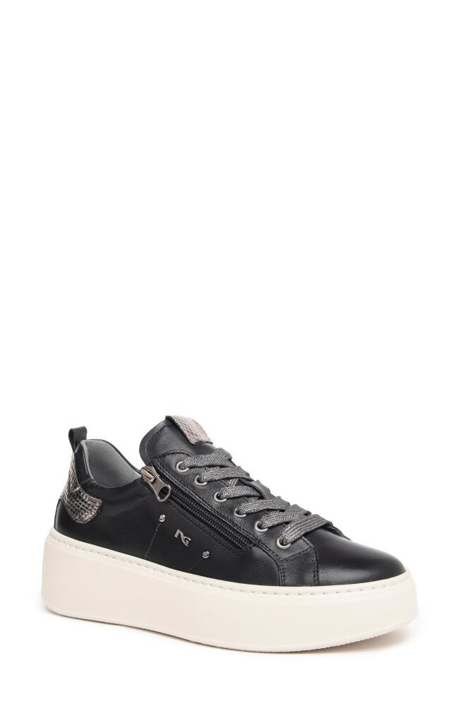 NeroGiardini Platform Wedge Sneaker in Black Cover