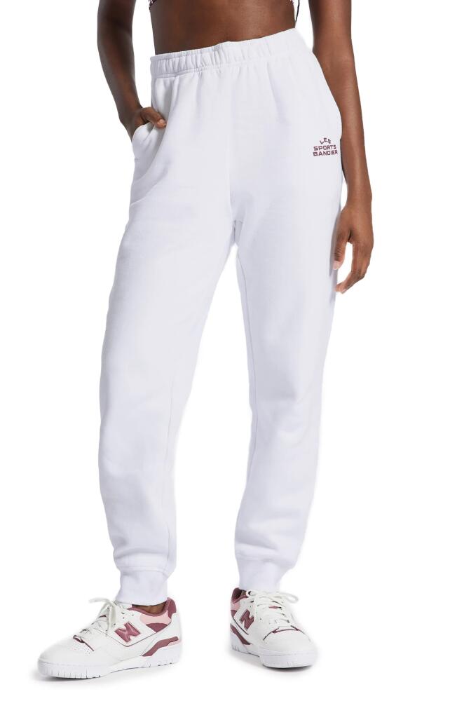 BANDIER Les Sports Joggers in White/Cordovan Cover