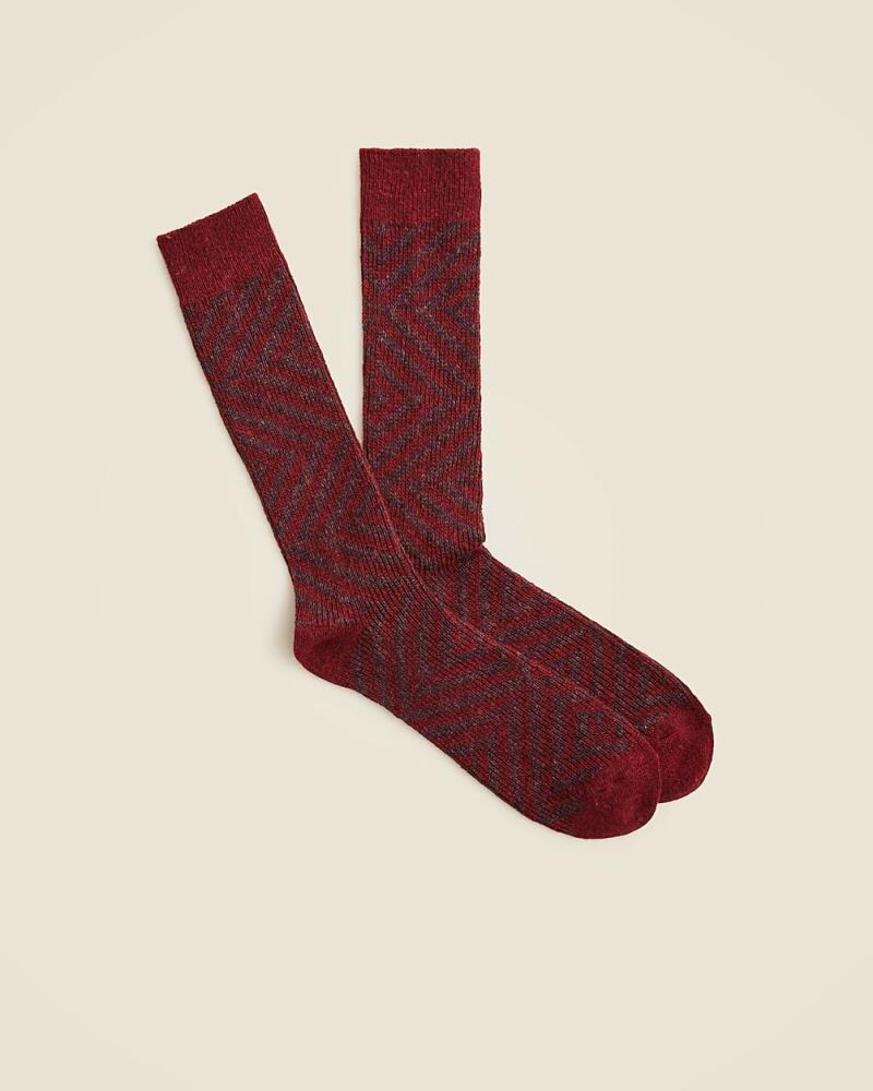 J.Crew Wool-blend zigzag socks Cover