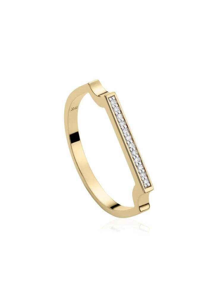 Monica Vinader Signature Thin Diamond ring - Gold Cover