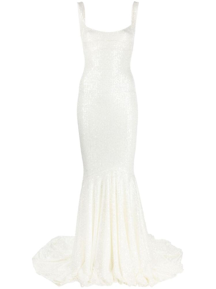 Atu Body Couture sequinned sleeveless mermaid gown - White Cover