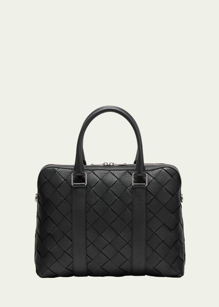 Bottega Veneta Men's Intrecciato 30 Slim Taurillon Leather Briefcase Cover