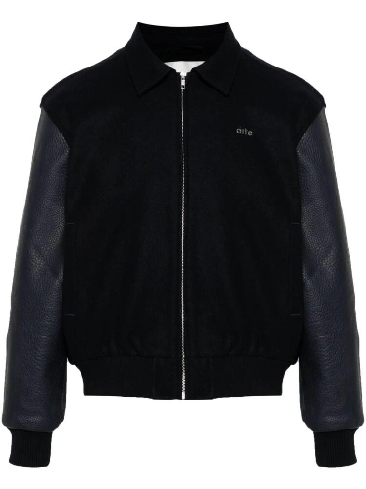 ARTE panelled bomber jacket - Blue Cover