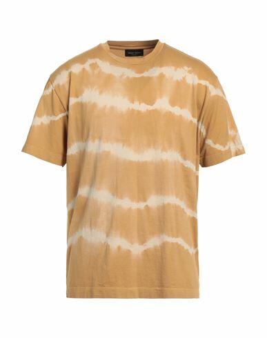 Roberto Collina Man T-shirt Camel Cotton Cover