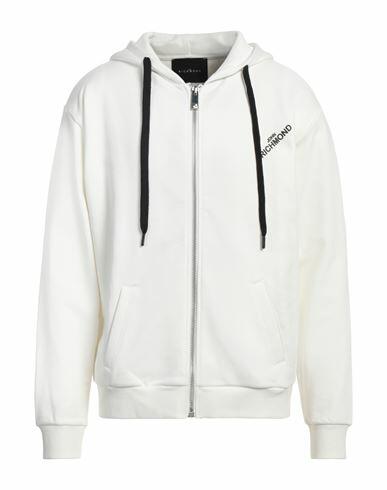 John Richmond Man Sweatshirt Off white Cotton, Polyester Cover