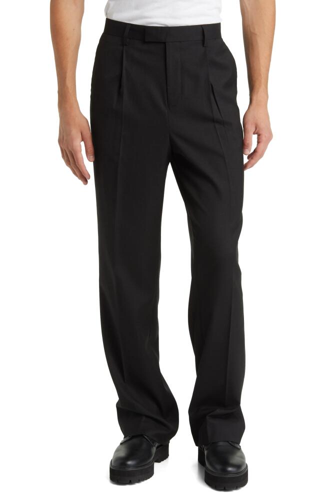 Topman Wide Leg Suit Trousers in Black Cover