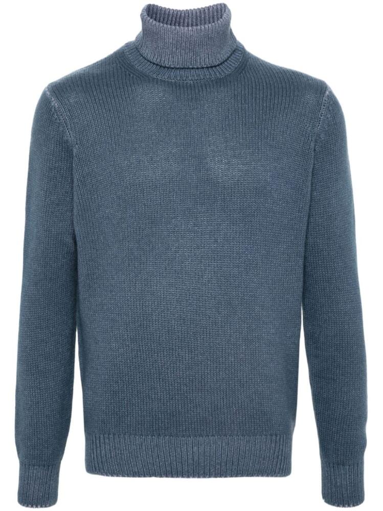 Dell'oglio roll-neck wool blend jumper - Blue Cover