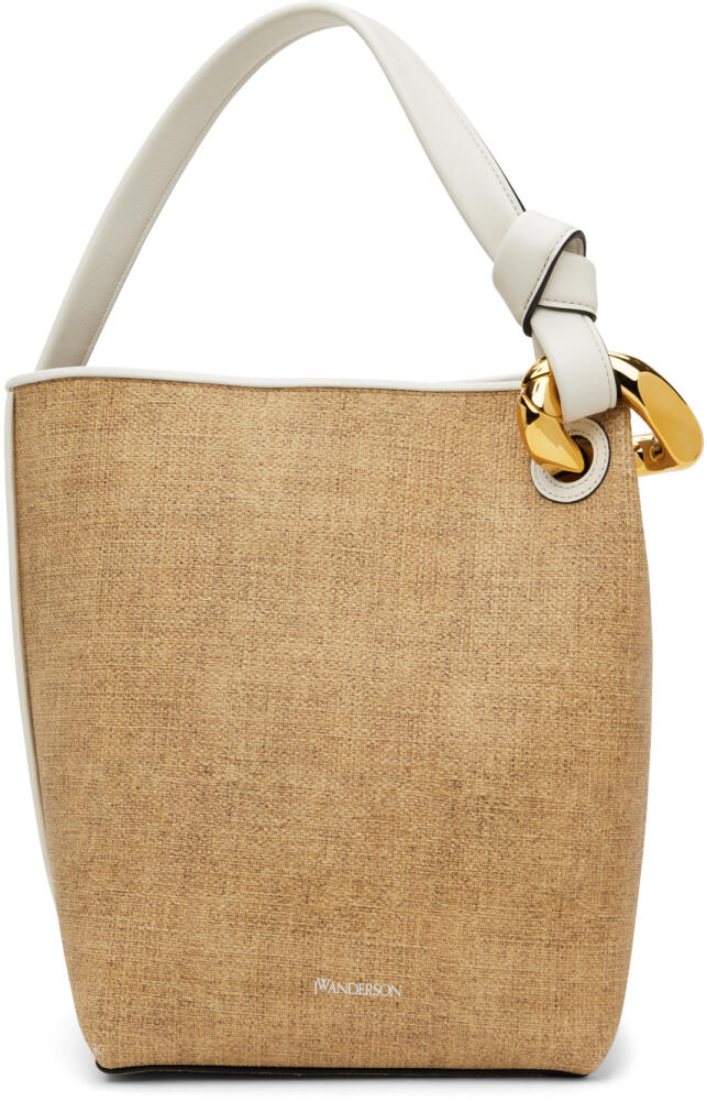 JW Anderson Beige JWA Corner Bucket Leather Tote Cover