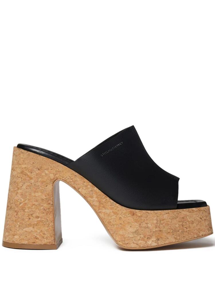 Stella McCartney Skyla cork-platform mules - Black Cover