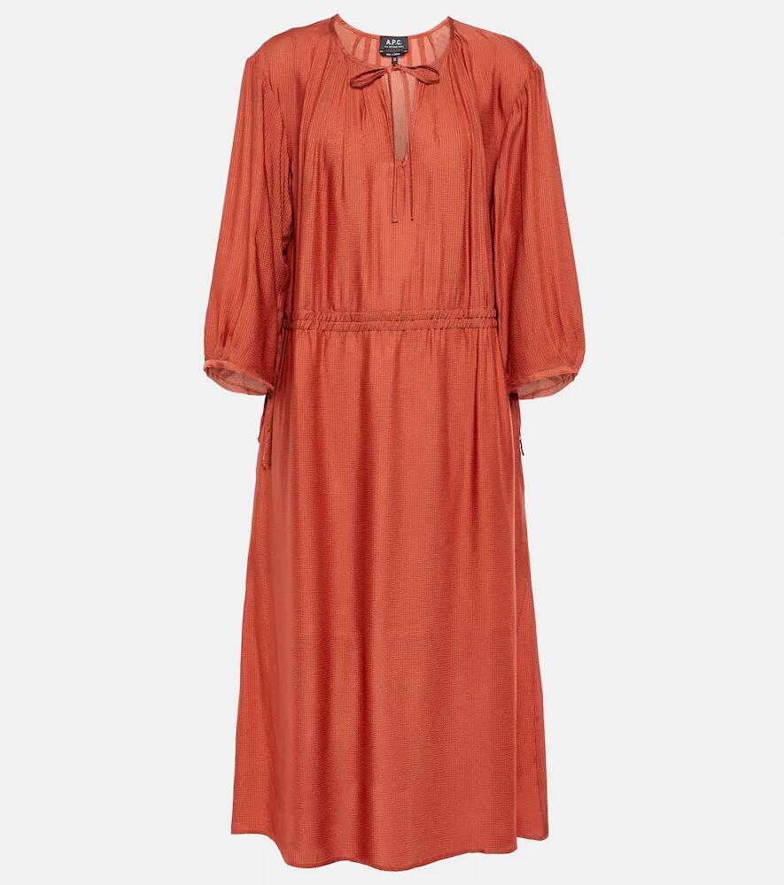 A. P.C. Eve pleated jersey midi dress Cover