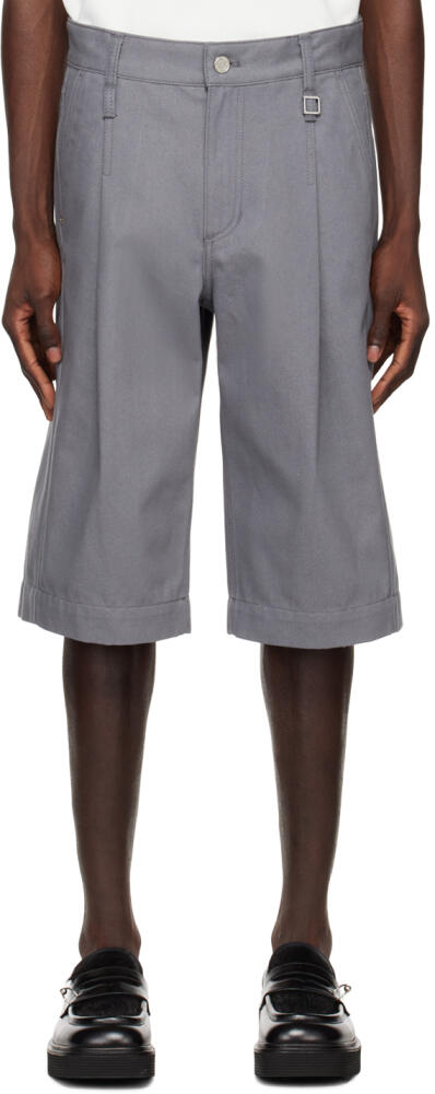 WOOYOUNGMI Gray Pleated Shorts Cover