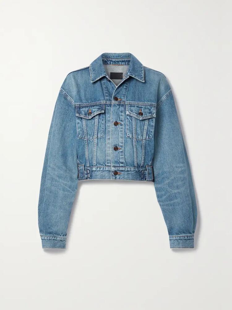 SAINT LAURENT - Cropped Denim Jacket - Blue Cover