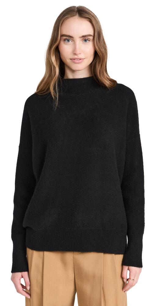 Vince Boiled Funnel Neck Pullover Black Cover