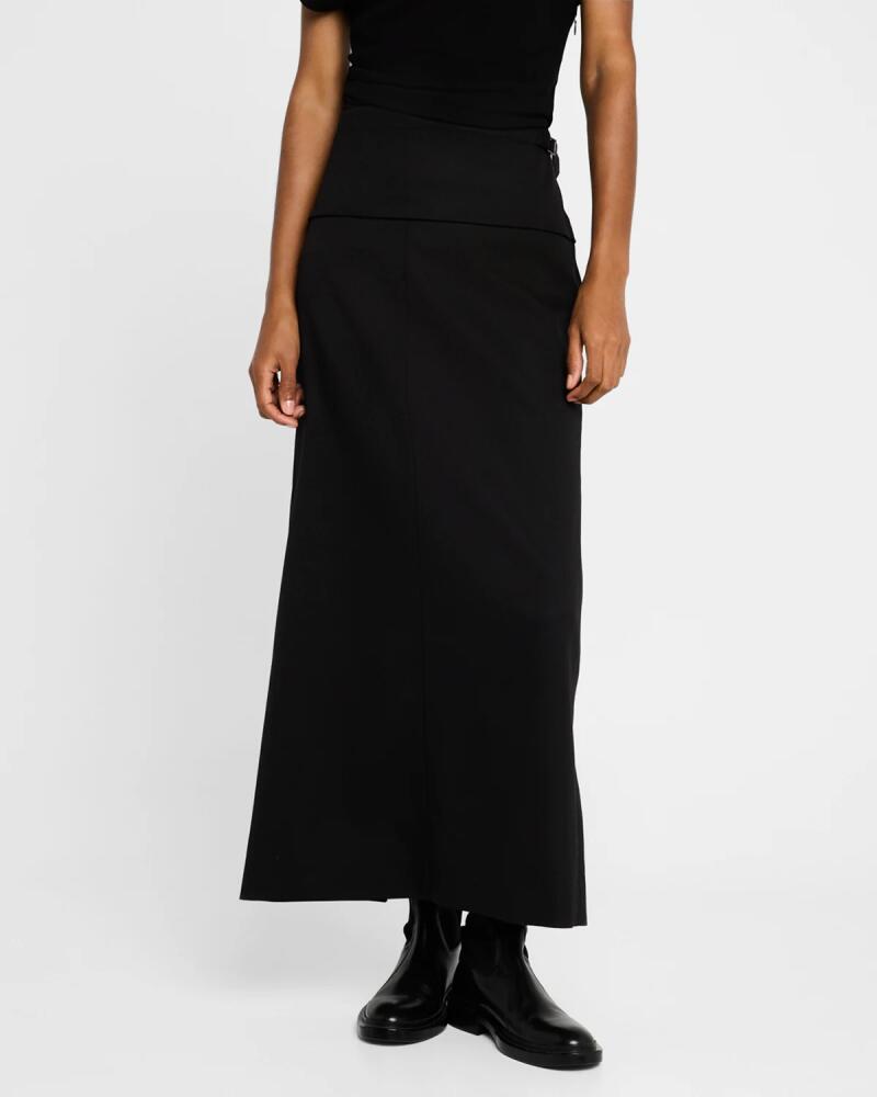 Proenza Schouler Adriana Wool Twill Suiting Maxi Skirt Cover