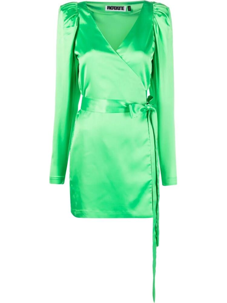 ROTATE BIRGER CHRISTENSEN Bridget satin wrap dress - Green Cover