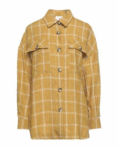 Solotre Woman Shirt Ocher Linen Cover