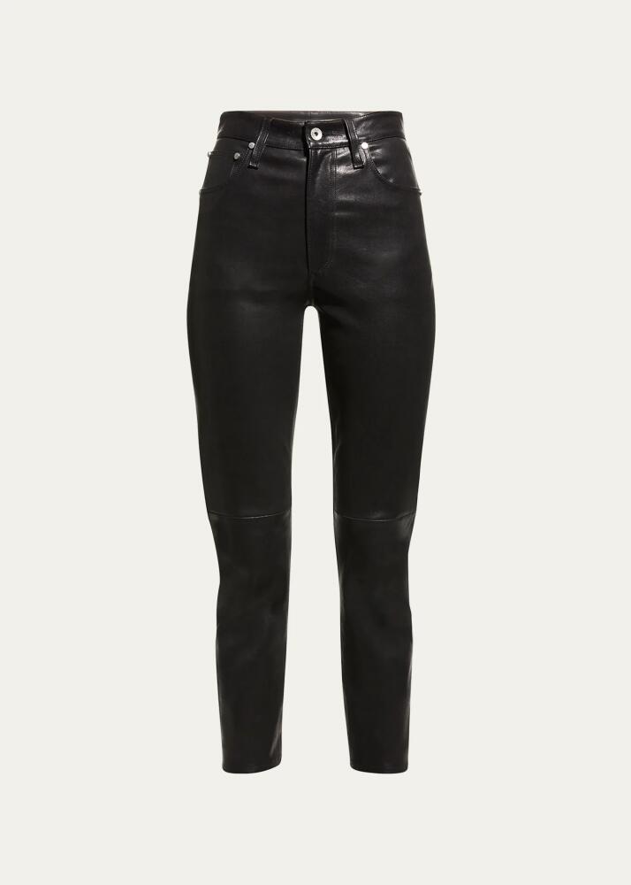 Rag & Bone Paneled Straight Leather Pants Cover