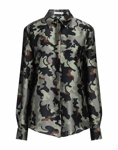 Vivetta Woman Shirt Military green Polyester Cover