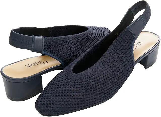 Vaneli Abira (Navy Stretch Knit) Women's Shoes Cover