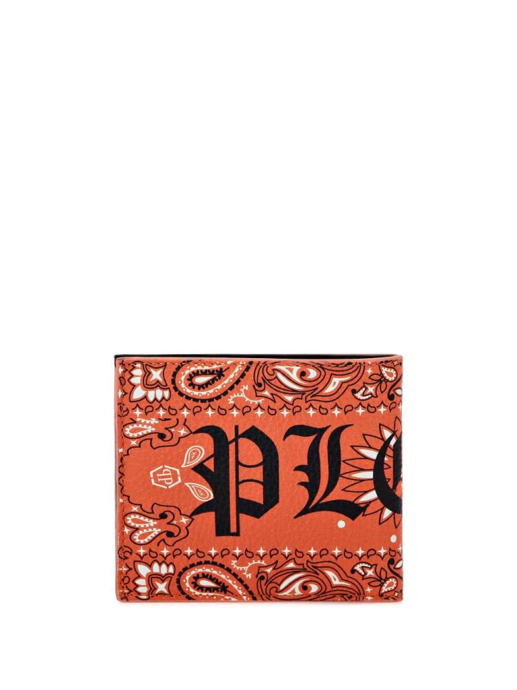 Philipp Plein Gothic Plein paisley-print wallet - Orange Cover