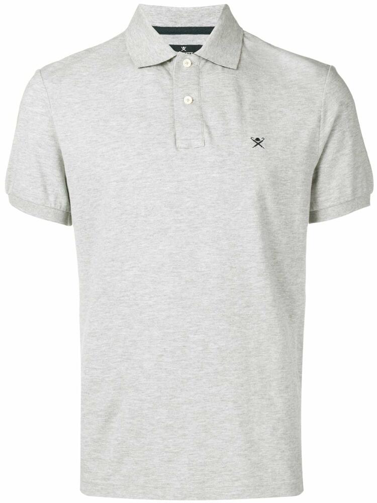 Hackett embroidered logo polo T-shirt - Grey Cover