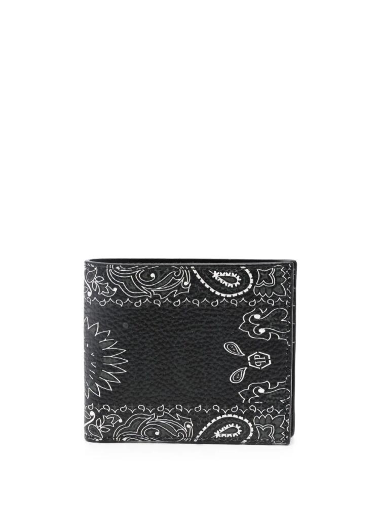 Philipp Plein paisley-print leather wallet - Black Cover