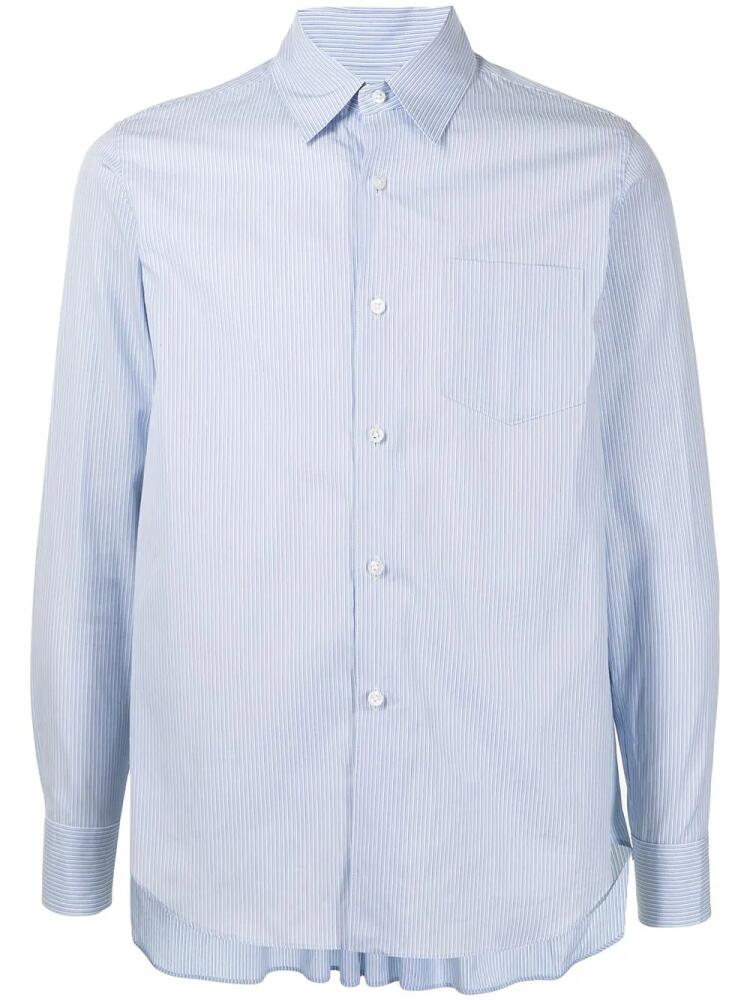 Fumito Ganryu pleated-back shirt - Blue Cover