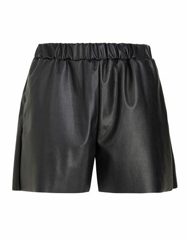 8 By Yoox Pull-on Essential Shorts Woman Shorts & Bermuda Shorts Black Polyester Cover