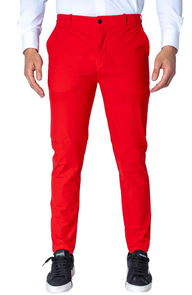 Maceoo Slim Fit Pants in Red Cover