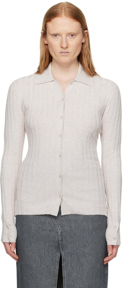 Filippa K Off-White Spread Collar Cardigan Cover