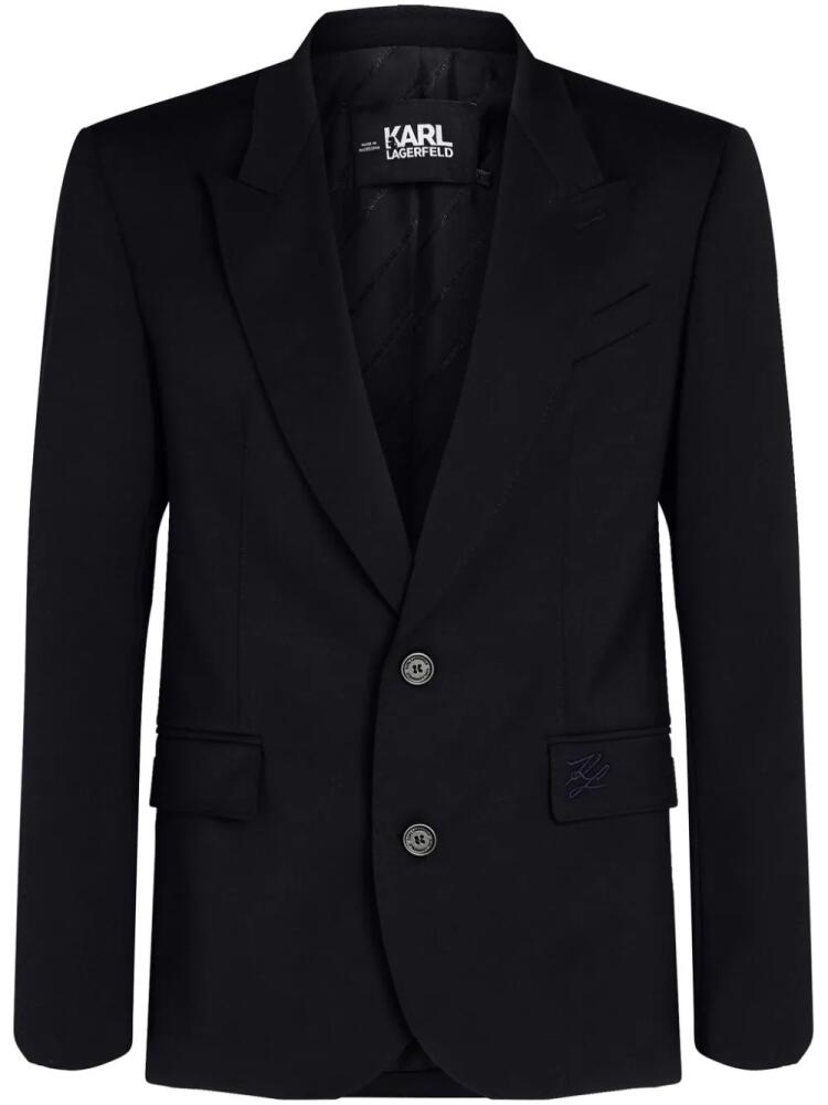 Karl Lagerfeld peak-lapel single-breasted blazer - Black Cover