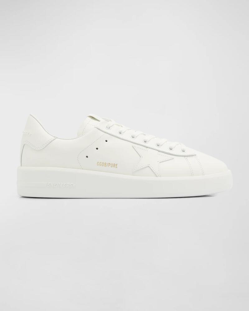 Golden Goose Men's Purestar Tonal Leather Low-Top Sneakers Cover