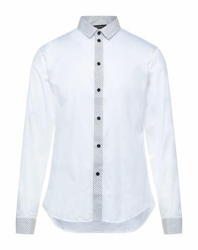 Byblos Man Shirt White Cotton, Elastane Cover