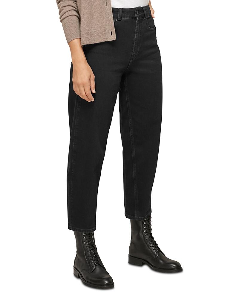 Whistles High Waist Barrel Jeans in Black Cover