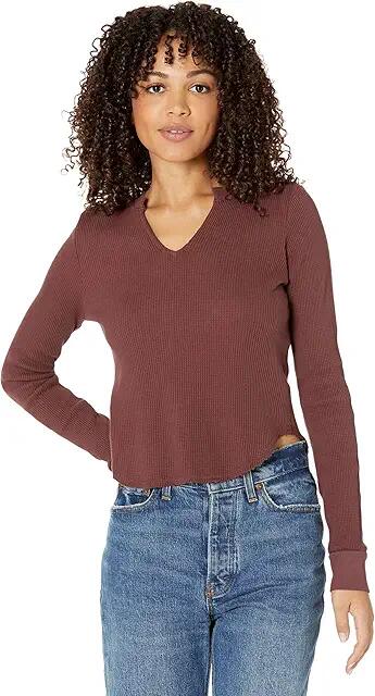 LAmade Stevie Keyhole Tee (Oxblood) Women's Clothing Cover