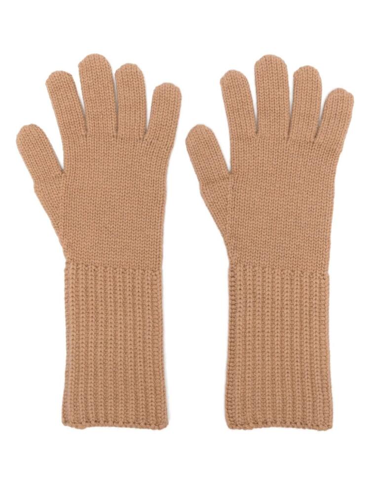 Fabiana Filippi ribbed-knit gloves - Brown Cover