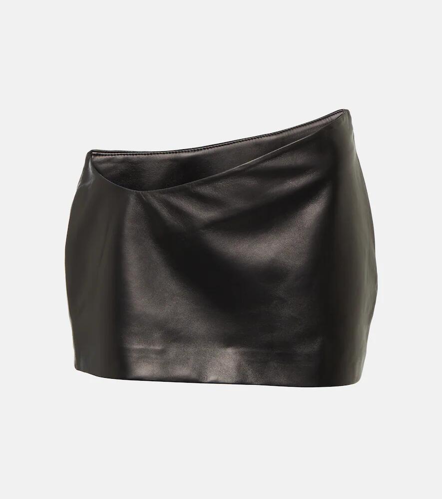 Mônot Asymmetric leather miniskirt Cover